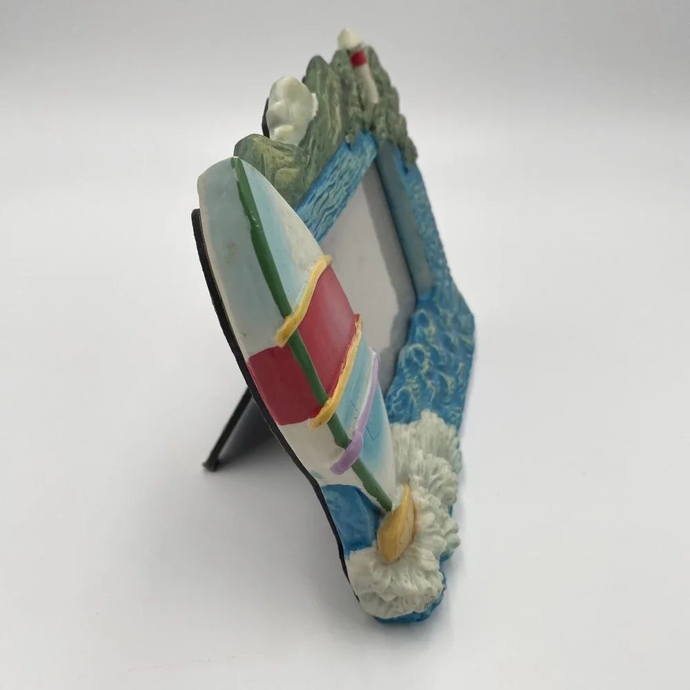 Nautical Sailboat 3D Resin‎ Picture Frame Coastal Lighthouse Ocean Photo Decor